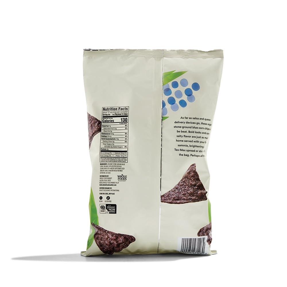 image:image365 by Whole Foods Market Organic White Corn Tortilla Chips 12 OunceBlue Corn
