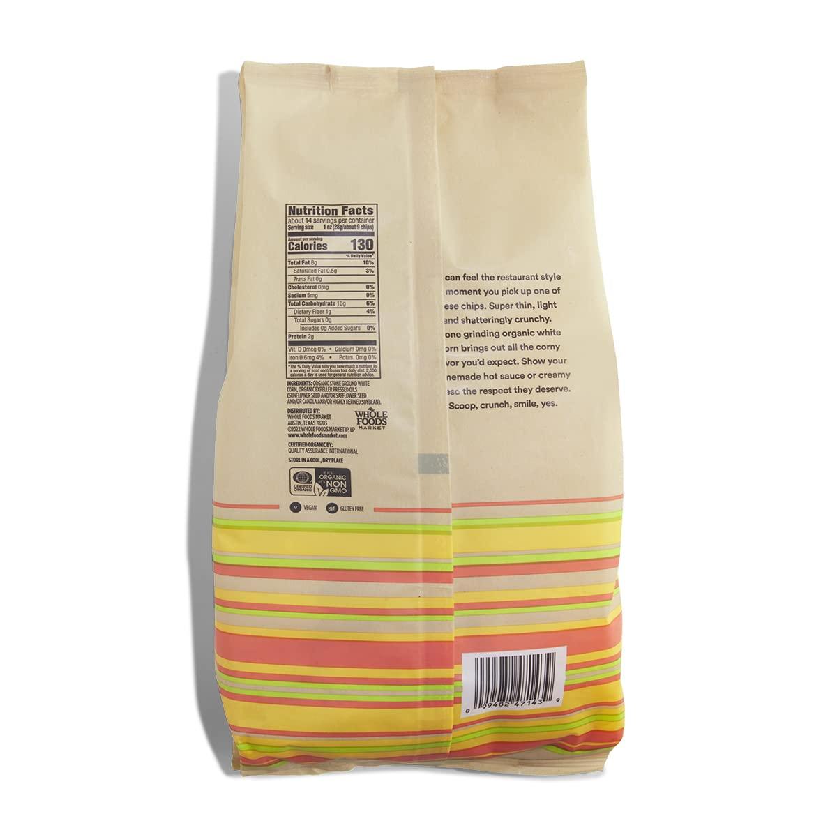 image:image365 by Whole Foods Market Organic White Corn Tortilla Chips 12 OunceUnsalted