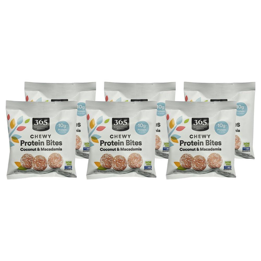 image:image365 by Whole Foods Market Coconut Macadamia Protein Chewy Bites 158 Ounce6 Count Pack of 6