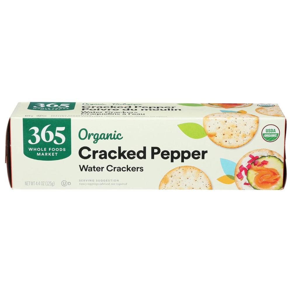 image:image365 by Whole Foods Market Organic Cracked Pepper Water Crackers 44 OunceCracked Pepper