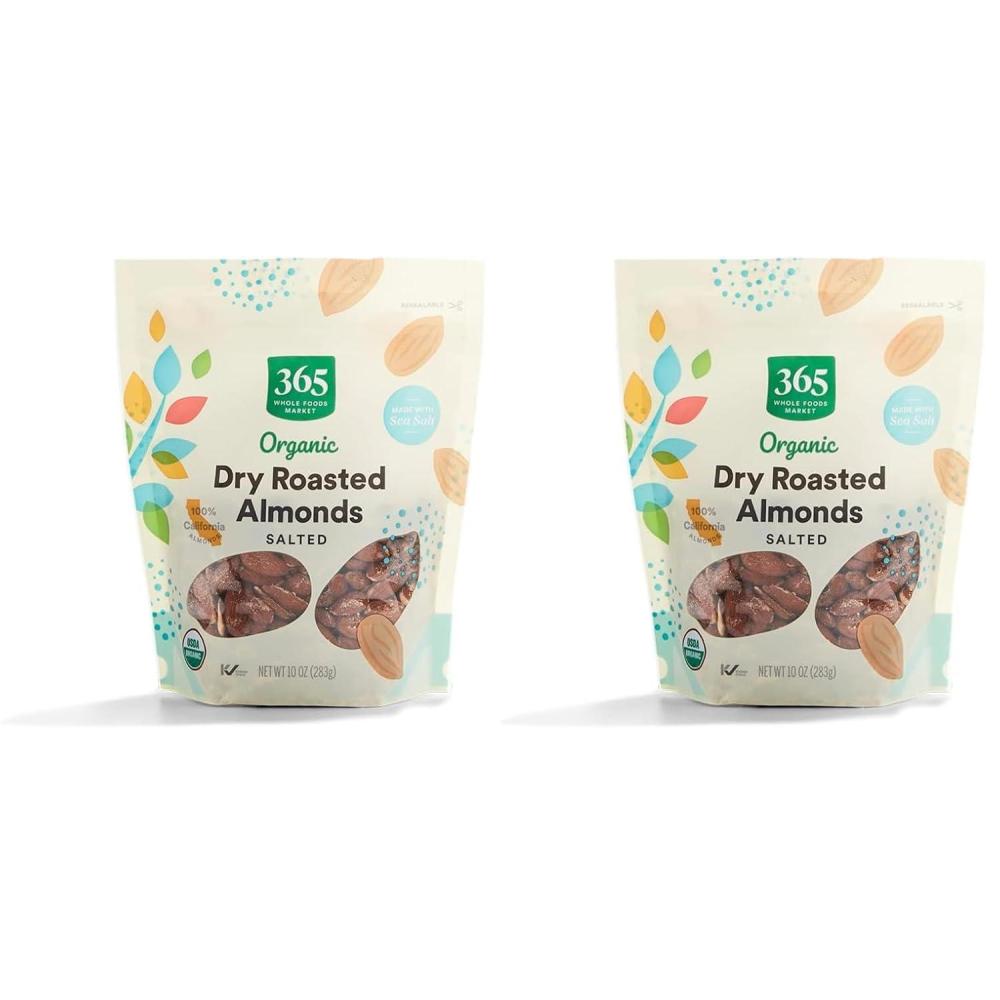 image:image365 by Whole Foods Market Organic Dry Roasted amp Salted Almonds 10 Ounce10 Ounce Pack of 2