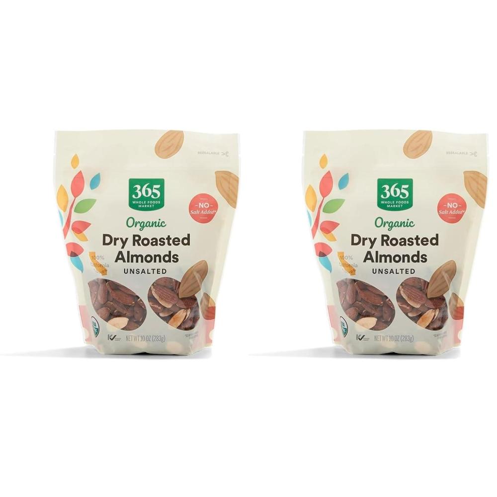 image:image365 by Whole Foods Market Organic Dry Roasted amp Unsalted Almonds 10 Ounce10 Ounce Pack of 2