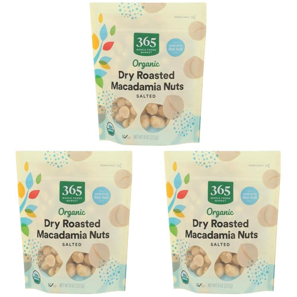 image:image365 by Whole Foods Market Organic Macadamia Nuts 8 Ounce8 OZ Pack of 3