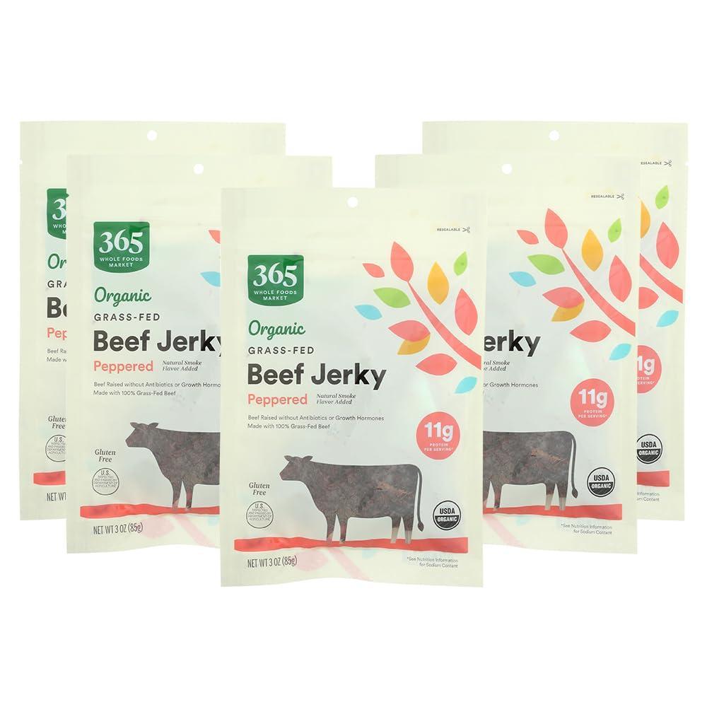 image:image365 by Whole Foods Market Organic Peppered Beef Jerky 3 Ounce3 Ounce Pack of 5