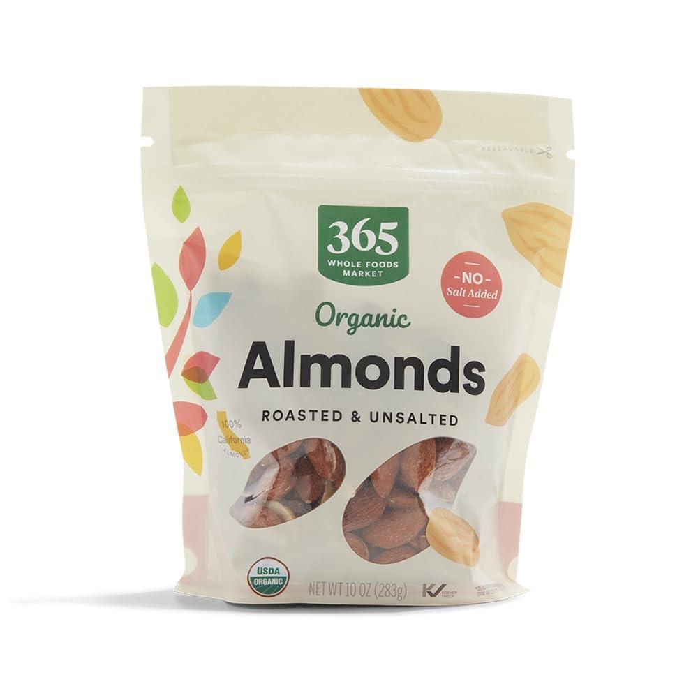 image:image365 by Whole Foods Market Organic Roasted Unsalted Almonds 10 Ounce10 Ounce Pack of 1