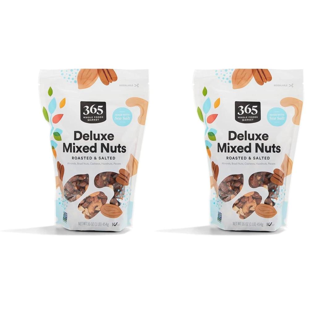 image:image365 by Whole Foods Market Roasted Salted Deluxe Mixed Nuts 16 Ounce16 Ounce Pack of 2