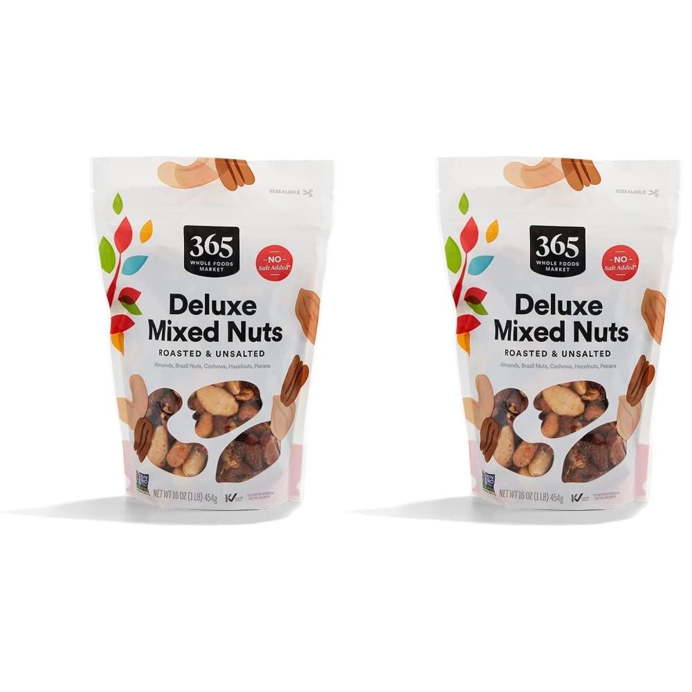 image:image365 by Whole Foods Market Unsalted Deluxe Mixed Nuts 16 Ounce1 Pound Pack of 2