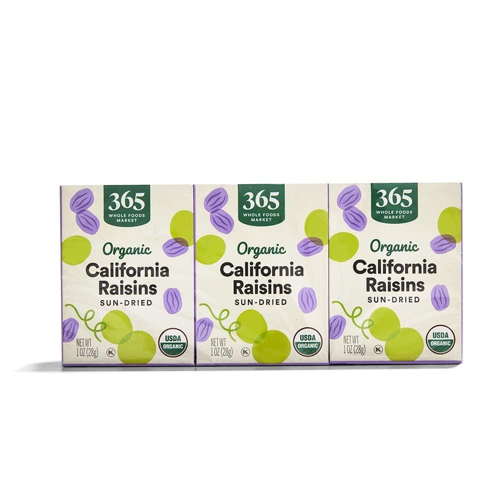 image:imagePack of 6 365 by Whole Foods Market Organic Raisins 1 Ounce