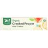 365 by Whole Foods Market, Organic Cracked Pepper Water Crackers, 4.4 Ounce(Cracked Pepper)