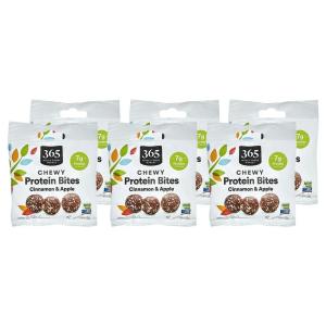 365 by Whole Foods Market, Chewy Cinnamon & Apple Protein Bites, 1.58 Ounce(6 Count (Pack of 6))