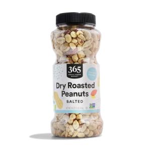 365 by Whole Foods Market, Dry Roasted and Unsalted Peanuts, 16 Ounce(Roasted Salted)