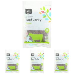 365 by Whole Foods Market, Grass-Fed Beef Jerky, Teriyaki, 8 Ounce(8 Ounce (Pack of 4))