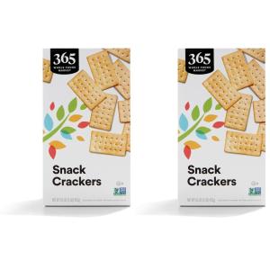 365 by Whole Foods Market, Natural Buttery Flavor Snack Crackers, 16 Ounce(16 Ounce (Pack of 2))
