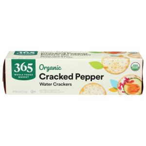 365 by Whole Foods Market, Organic Cracked Pepper Water Crackers, 4.4 Ounce(Cracked Pepper)