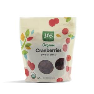 365 by Whole Foods Market, Organic Dried Sweetened Cranberries, 8 Ounce(8 Ounce (Pack of 1))
