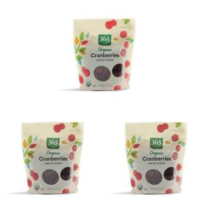 365 by Whole Foods Market, Organic Dried Sweetened Cranberries, 8 Ounce(8 Ounce (Pack of 3))