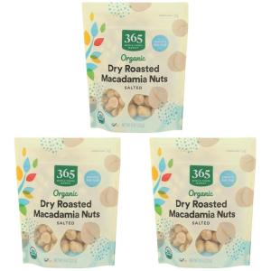 365 by Whole Foods Market, Organic Macadamia Nuts, 8 Ounce(8 OZ (Pack of 3))