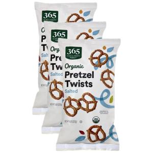 365 by Whole Foods Market, Organic Mini Pretzel Twists, 8 Ounce(8 Ounce (Pack of 3))