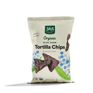 365 by Whole Foods Market, Organic White Corn Tortilla Chips, 12 Ounce(Blue Corn)