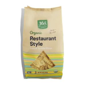 365 by Whole Foods Market, Organic White Corn Tortilla Chips, 12 Ounce(Salted)