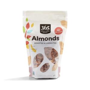 365 by Whole Foods Market, Roasted And Unsalted Almonds, 16 Ounce(Roasted and Unsalted)