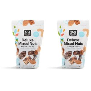 365 by Whole Foods Market, Roasted Salted Deluxe Mixed Nuts, 16 Ounce(16 Ounce (Pack of 2))