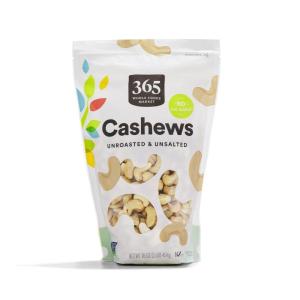 365 by Whole Foods Market, Roasted & Salted Cashews, 24 Ounce(Unroasted Cashews)