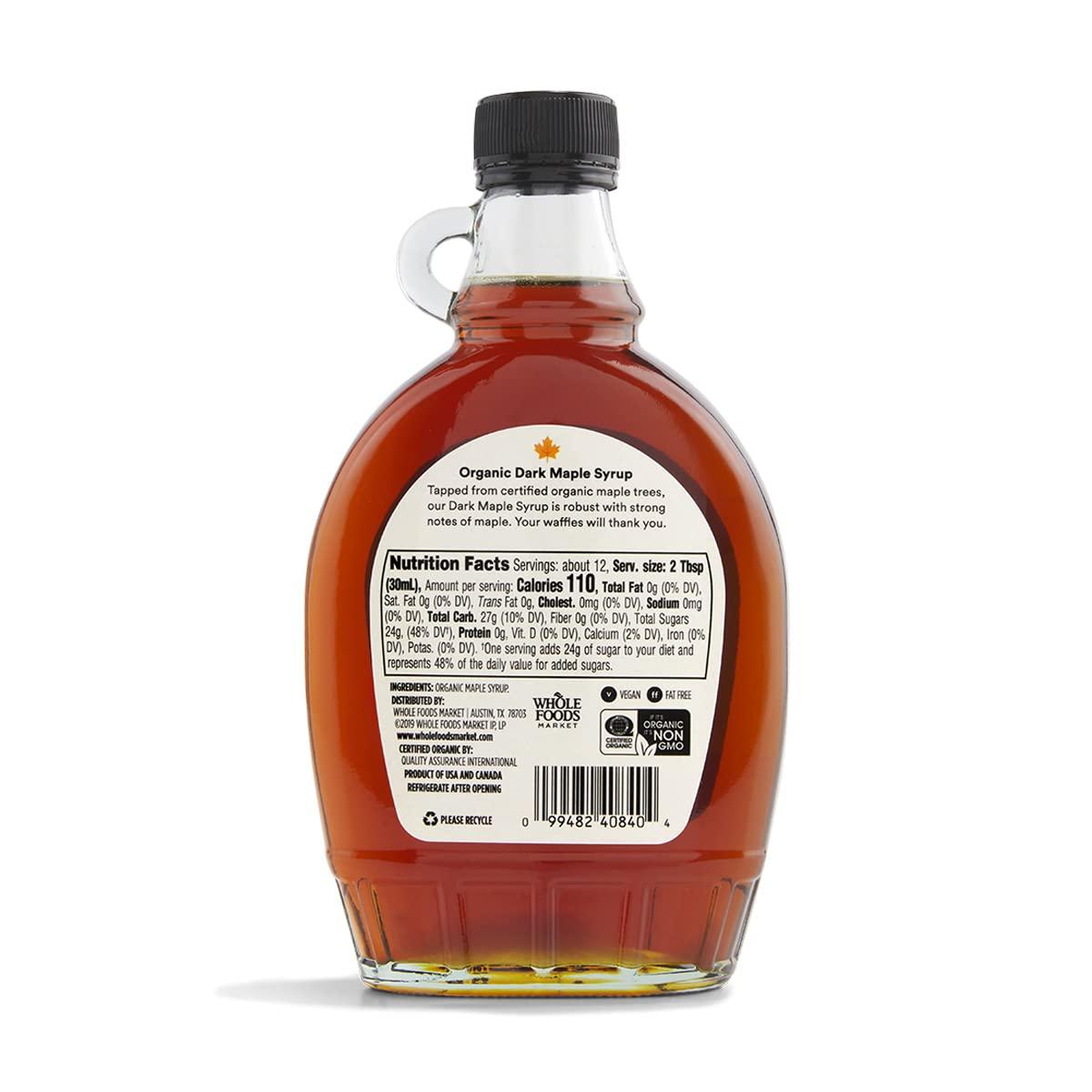 image:image365 by Whole Foods Market Organic Grade A Dark Maple Syrup 12 Fl OzMaple