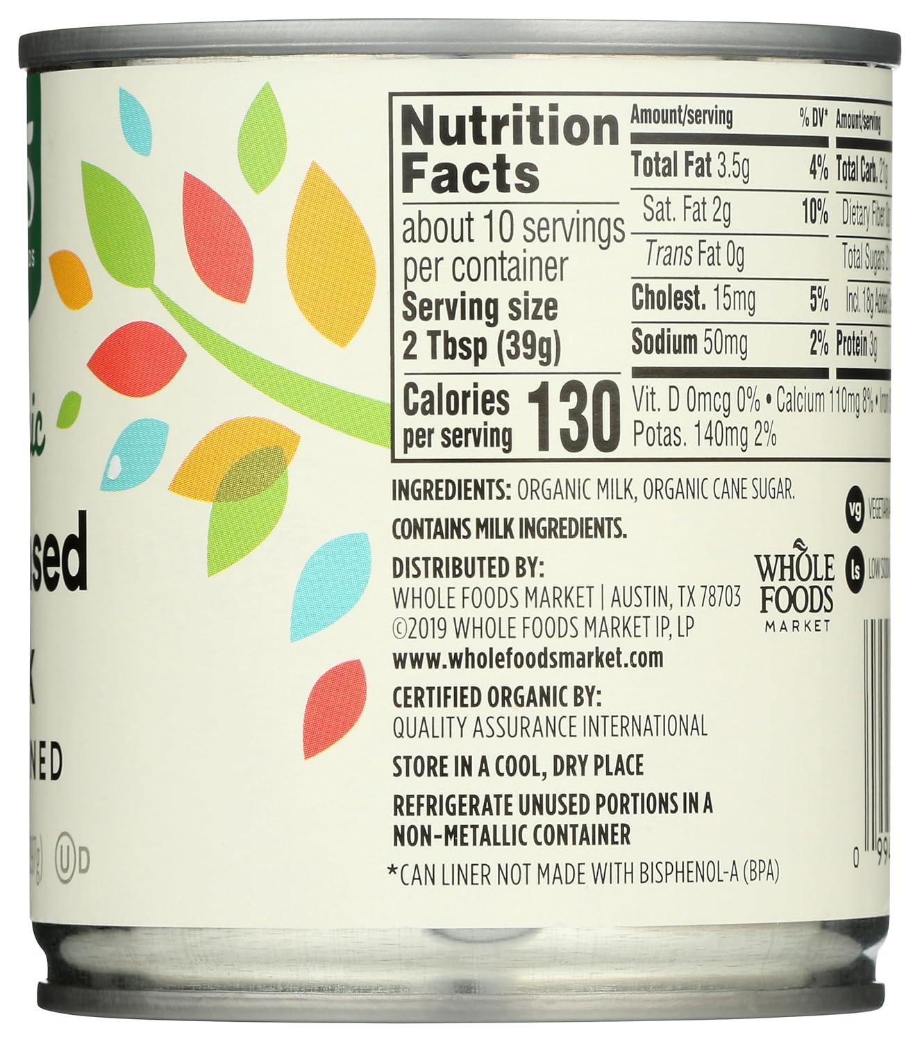 image:image365 by Whole Foods Market Organic Sweetened Condensed Milk 14 Ounce14 Ounce Pack of 1