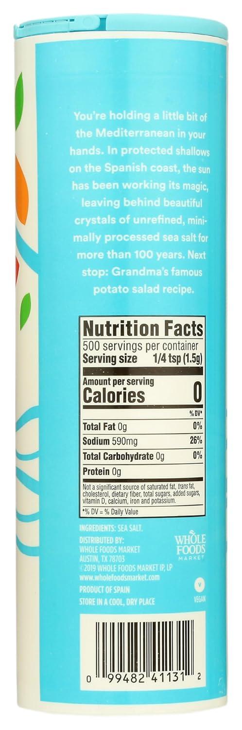 image:image365 by Whole Foods Market Sea Salt Fine 265 oz265 Ounce Pack of 1