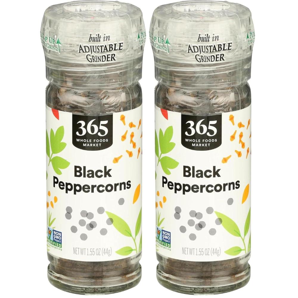 image:image365 by Whole Foods Market Black Peppercorn Grinder 155 Ounce155 Ounce Pack of 2