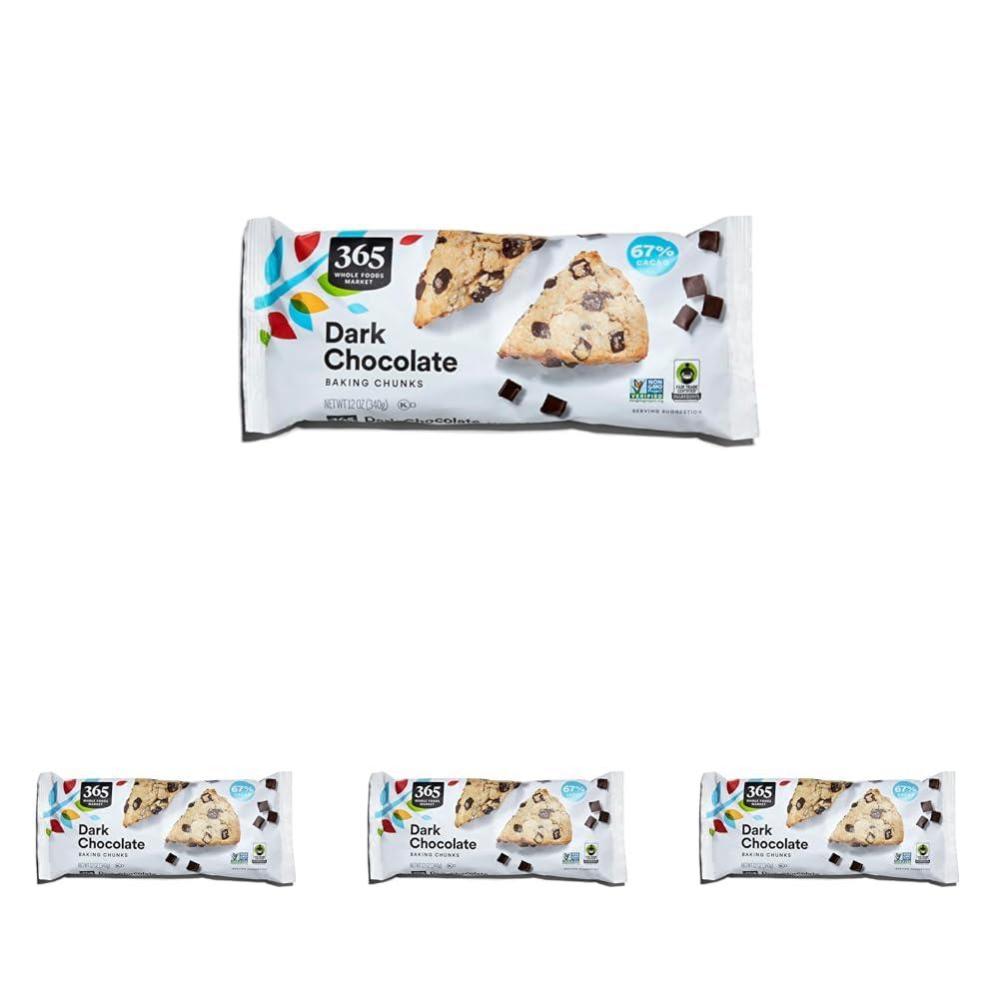 image:image365 by Whole Foods Market Dark Chocolate Baking Chunks 12 Ounce12 Ounce Pack of 4