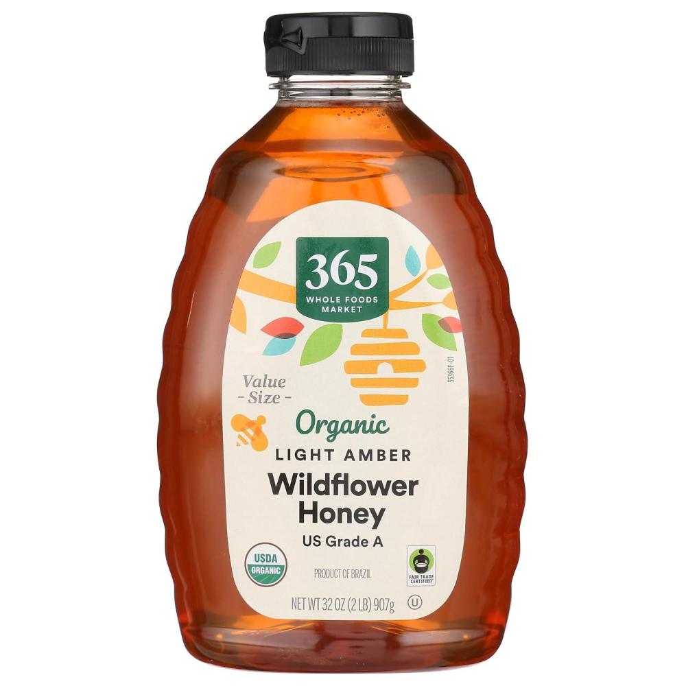 image:image365 by Whole Foods Market Organic Light Amber Wildflower Honey 32 Ounce