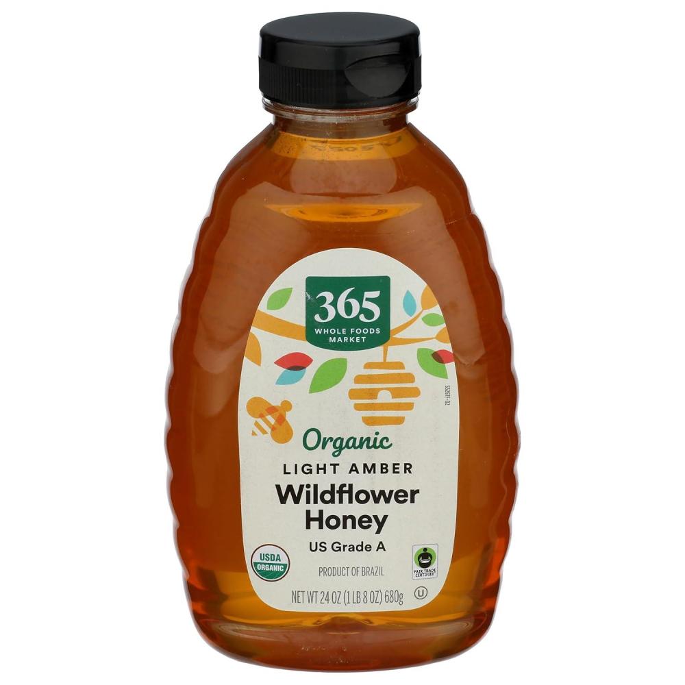 image:image365 by Whole Foods Market Organic Light Amber Wildflower Honey US Grade A 24 OunceHoney