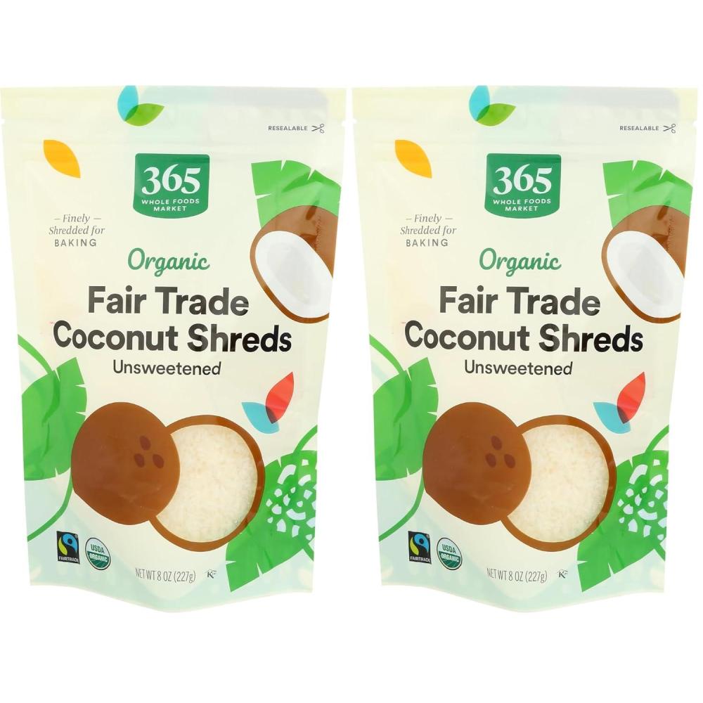image:image365 by Whole Foods Market Organic Shredded Coconut 8 Ounce8 Ounce Pack of 2