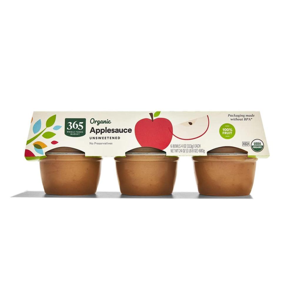 image:image365 by Whole Foods Market Organic Unsweetened Apple Sauce Cups 4 Ounce Pack of 6Apple Unsweetened