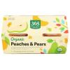 365 by Whole Foods Market, Organic Peaches & Pears Snack Cups, 4 Count