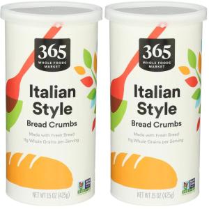 365 by Whole Foods Market, Italian Style Bread Crumbs, 15 Ounce(15 Ounce (Pack of 2))