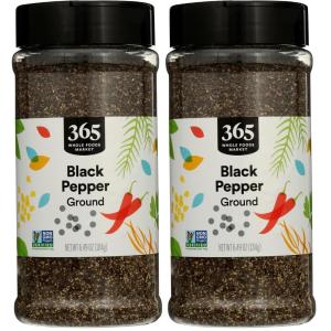 365 by Whole Foods Market, Medium Grind Black Pepper, 6.49 Ounce(6.49 Ounce (Pack of 2))