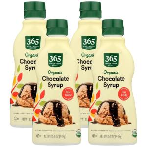 365 by Whole Foods Market, Organic Chocolate Syrup, 15.8 Ounce(15.8 Fl Oz (Pack of 4))