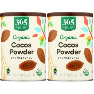 365 by Whole Foods Market, Organic Cocoa Powder, Unsweetened, 8 Ounce(8 Ounce (Pack of 2))