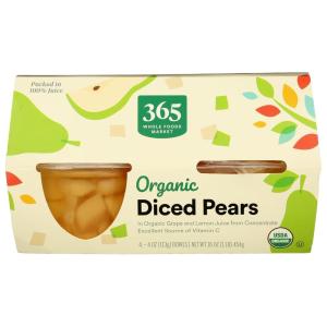 365 by Whole Foods Market, Organic Diced Pears, 16 Ounce(1 Pound (Pack of 1))
