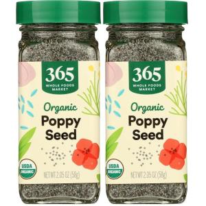 365 by Whole Foods Market, Organic Poppy Seed, 2.05 Ounce(2.05 Ounce (Pack of 2))