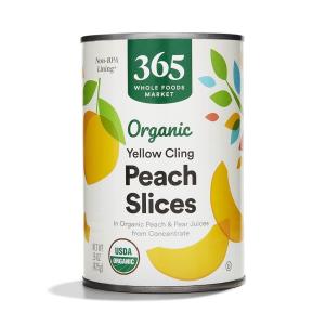 365 by Whole Foods Market, Organic Yellow Cling Peach Slices, 15 Ounce(15 Ounce (Pack of 1))