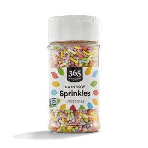 365 by Whole Foods Market, Rainbow Sprinkles, Vegan, 2.75 Ounce(2.75 Ounce (Pack of 1))