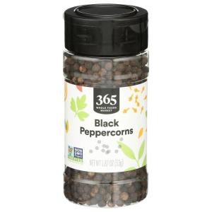 365 by Whole Foods Market, Whole Black Peppercorns, 8.08 Ounce(1.87 Ounce (Pack of 1))