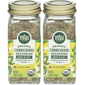 Whole Foods Market, Organic Chimichurri Seasoning, 1.09 Ounce(1.09 Ounce (Pack of 2))
