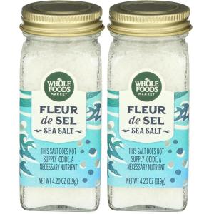 Whole Foods Market, Seasoning, Fleur de Sel, 4.20 Ounce(4.2 Ounce (Pack of 2))