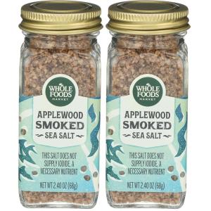 Whole Foods Market, Seasoning Salt, Applewood Smoked, 2.40 Ounce(2.4 Ounce (Pack of 2))