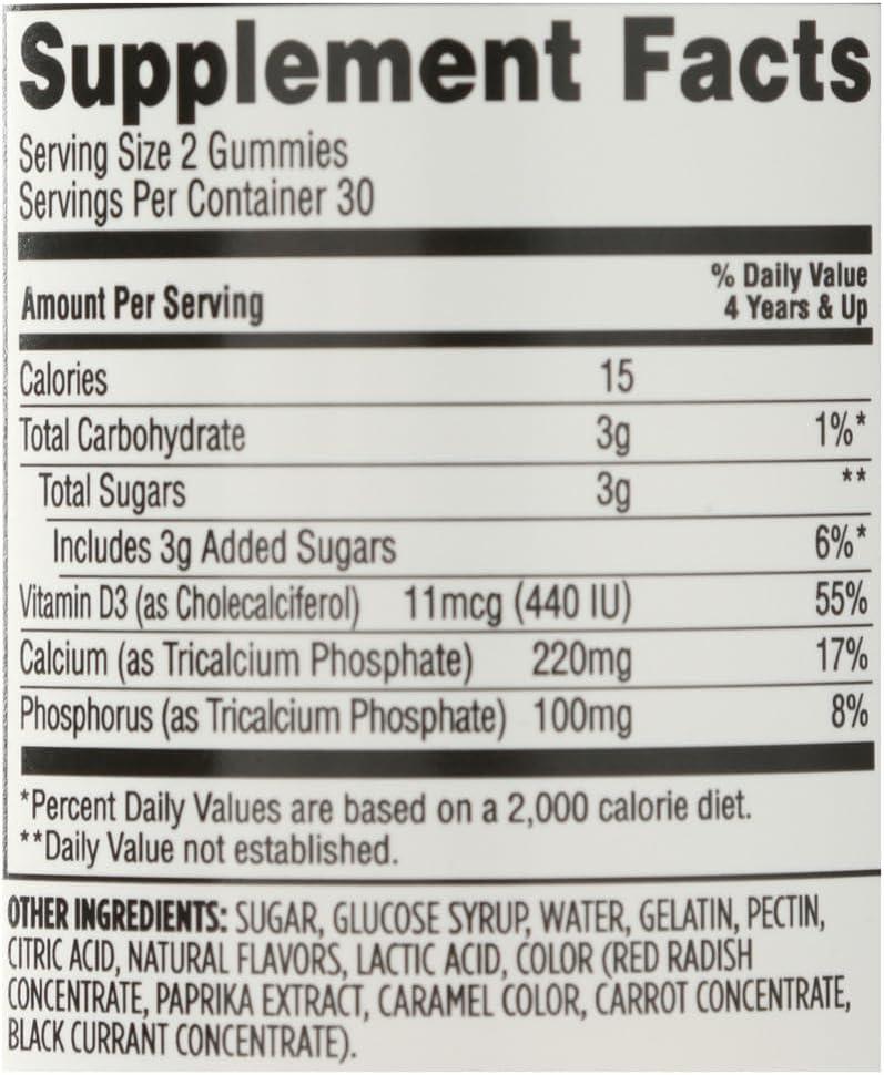 image:image365 by Whole Foods Market Calcium and Vitamin D3 Kids Gummies Assorted Natural Fruit Flavors 60 Count